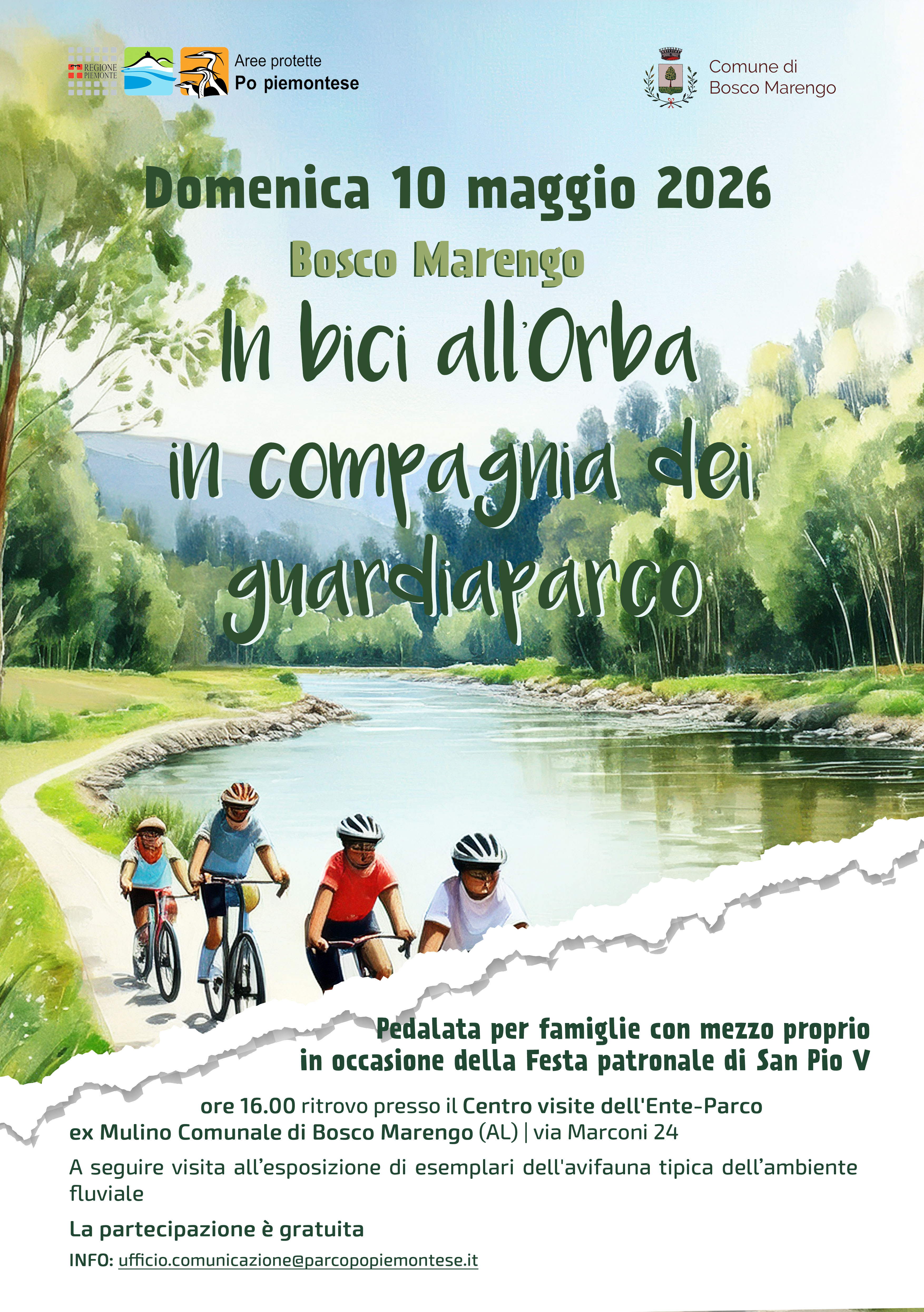 In bici all'Orba in compagnia dei guardiaparco